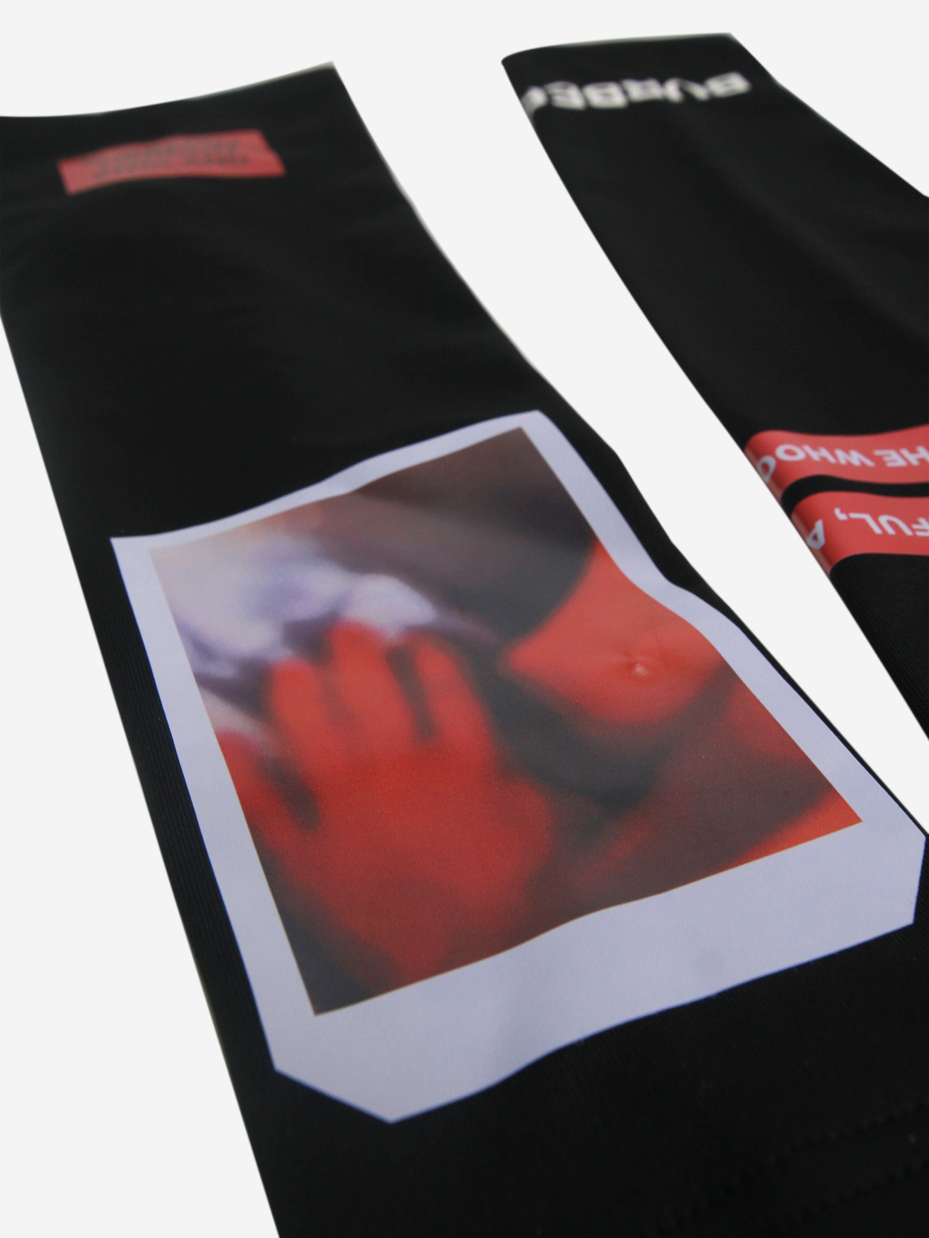 Black Printed Sleeves for T-Shirts & Dresses - Fashionable Arm Covers for Women & Men - Perfect for Layering, Costumes, and Everyday Wear