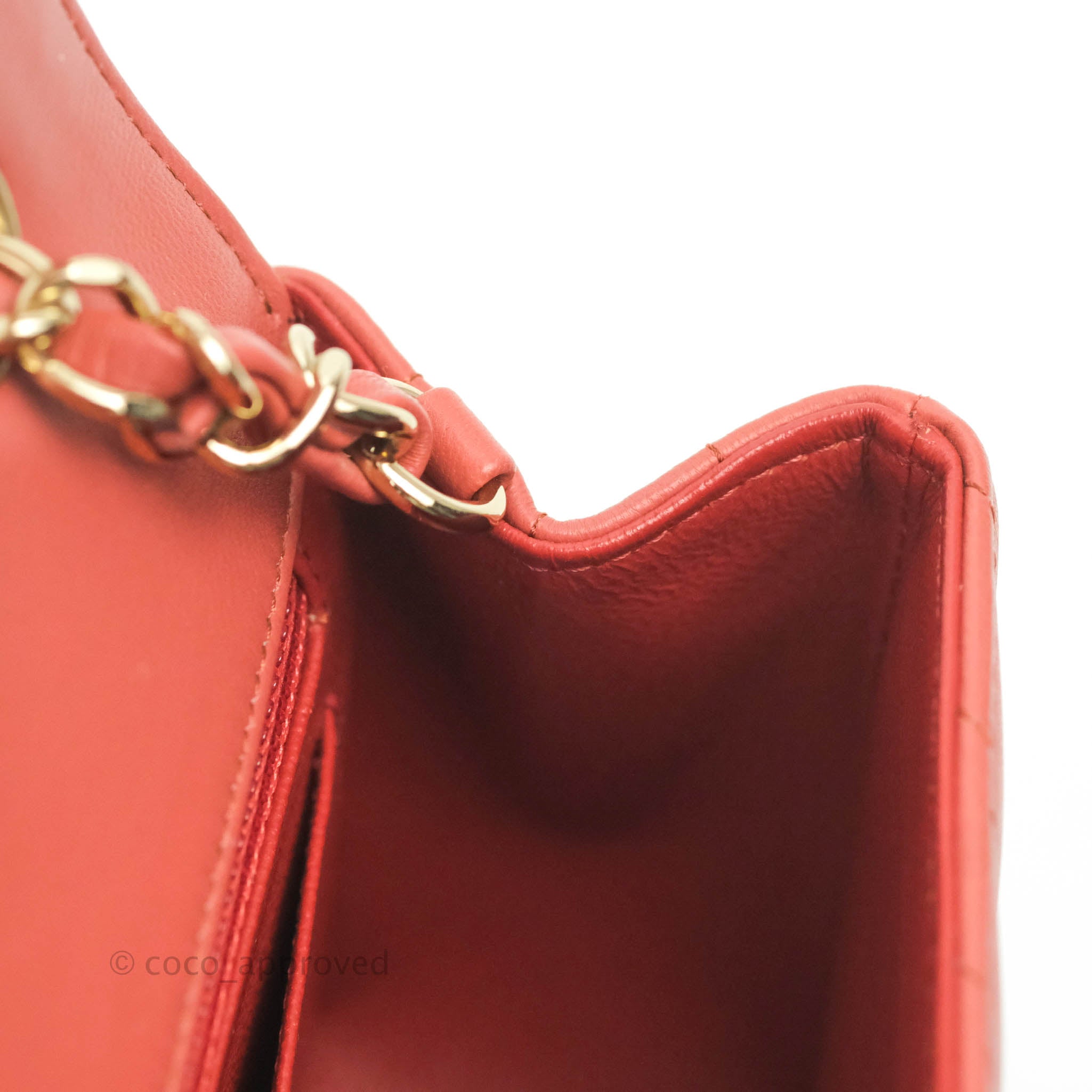 Chanel Chevron Mini Rectangular Flap Bag in Brick Red Lambskin Leather with Aged Gold Hardware - Luxury Crossbody Purse for Women, Perfect for Date Night & Special Occasions