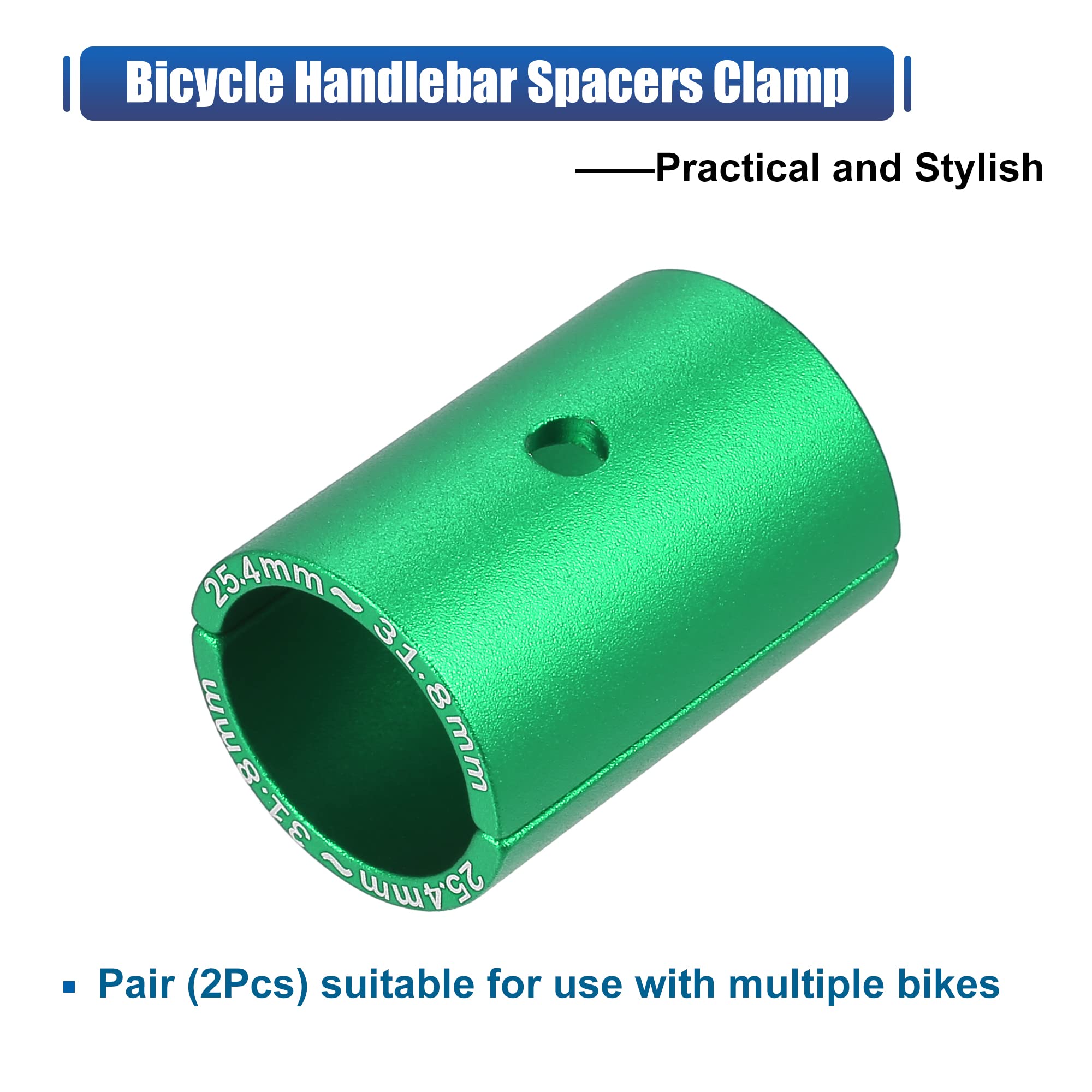 X AUTOHAUX 1Pair Bike Handlebar Shims - Handlebar Stem Adapter for Mountain Bike, Road Bike, MTB - Perfect for Cycling, Commuting & Outdoor Adventures