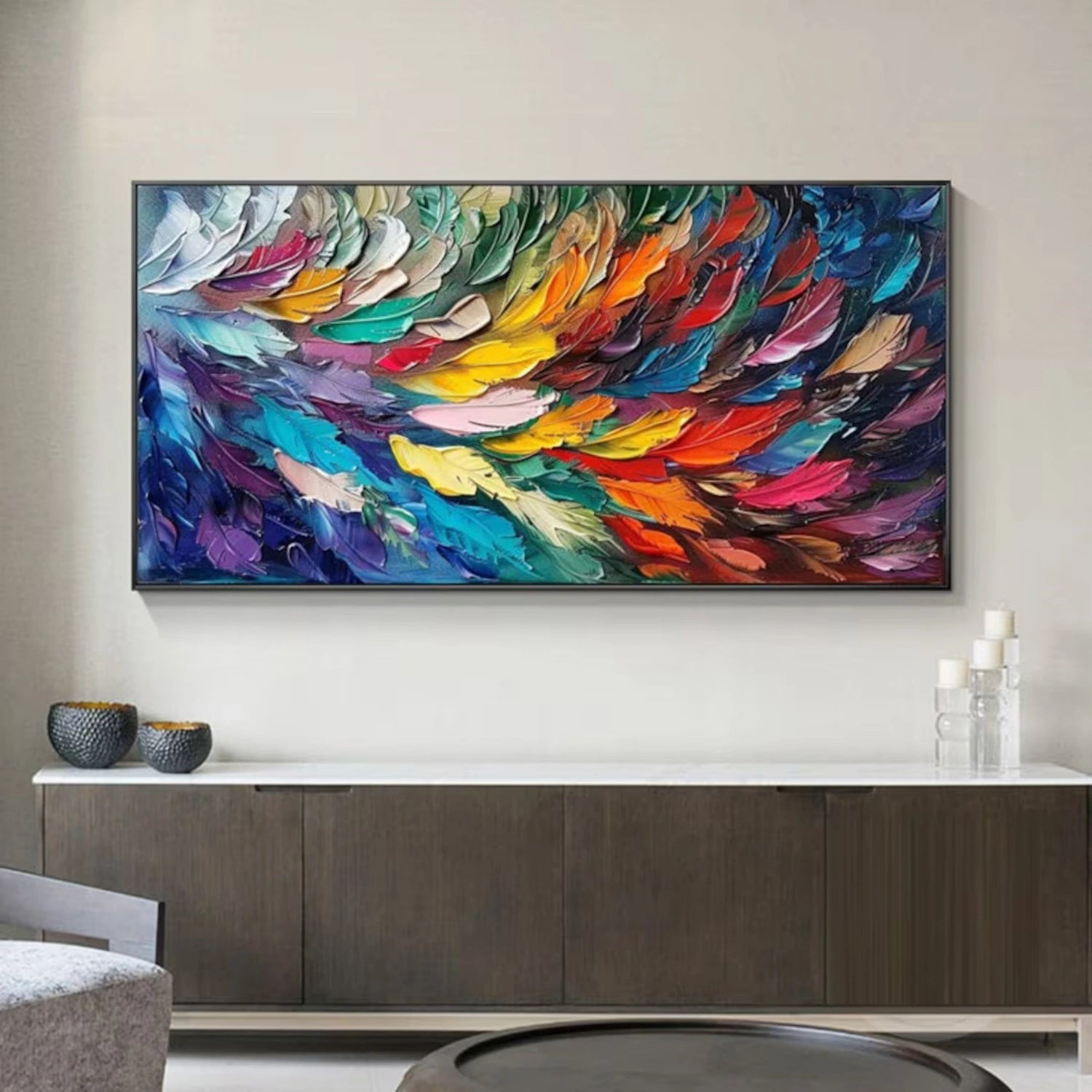 Abstract Painting #AB 312 - Modern Wall Art for Living Room, Bedroom & Office Decor | Large Canvas Artwork for Home & Commercial Spaces