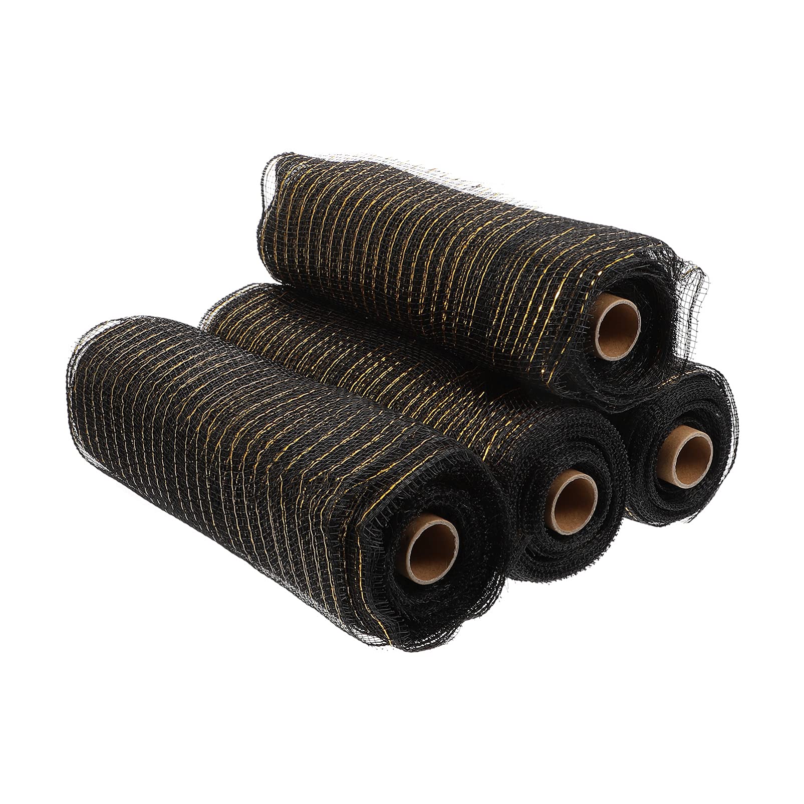 EXCEART 4 Rolls Decorative Mesh Ribbon for Wreath Making - DIY Craft Supplies for Christmas Nativity Ornaments, Table Decorations and Holiday Home Decor - Perfect for Wreaths, Garlands, Centerpieces and Seasonal DIY Projects