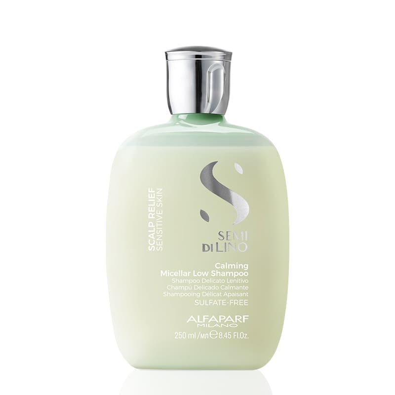Alfaparf Semi Di Lino Scalp Relief Calming Micellar Low Shampoo for Hair Loss - Gentle Cleansing & Soothing Solution for Dry, Itchy Scalp - Perfect for Daily Use & Sensitive Scalp Care