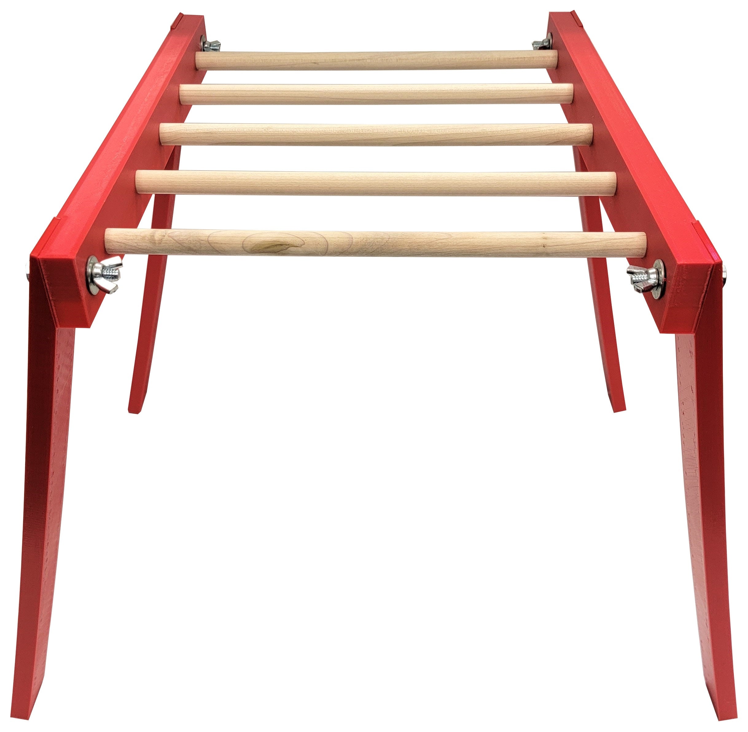 20.5 Inch Long Red Chicken Monkey Bars Poultry Perch - Durable Roosting Bars for Chicken Coops, Backyard Poultry & Bird Cages - Perfect for Hens, Ducks & Small Birds (Indoor/Outdoor Use)