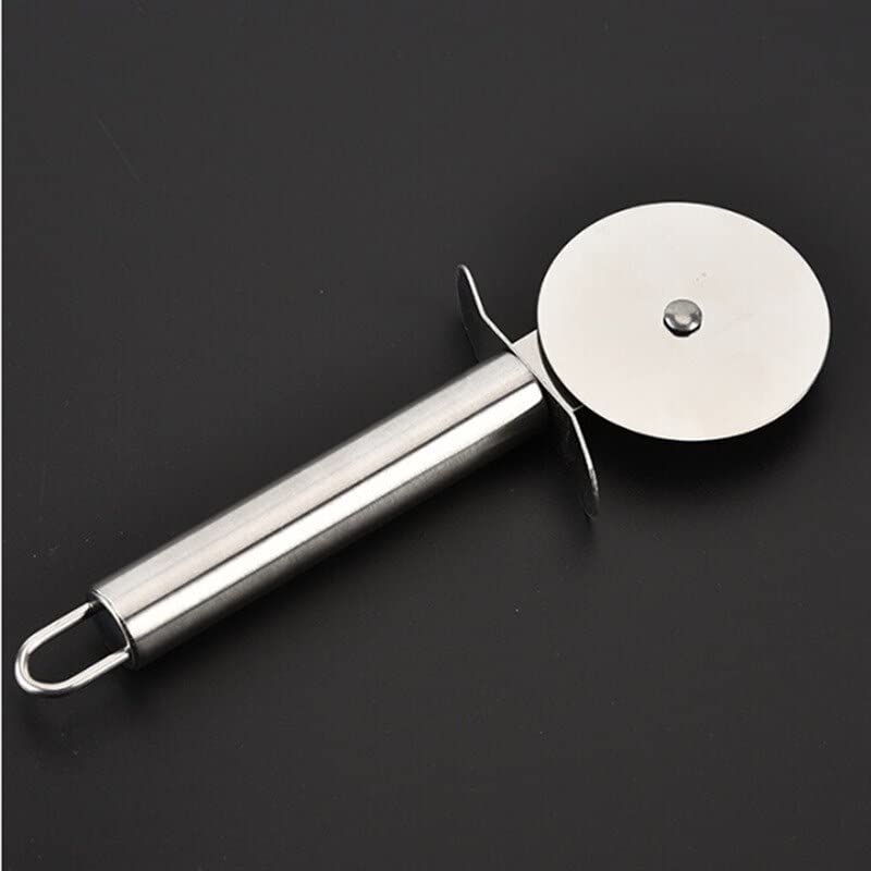 Stainless Steel Pizza Cutter - Professional Round Pizza Knife for Cake, Bread, Pies & Pasta Dough - Sharp Kitchen Baking Tool for Perfect Slices - Ideal for Home Cooking, Parties & Restaurant Use