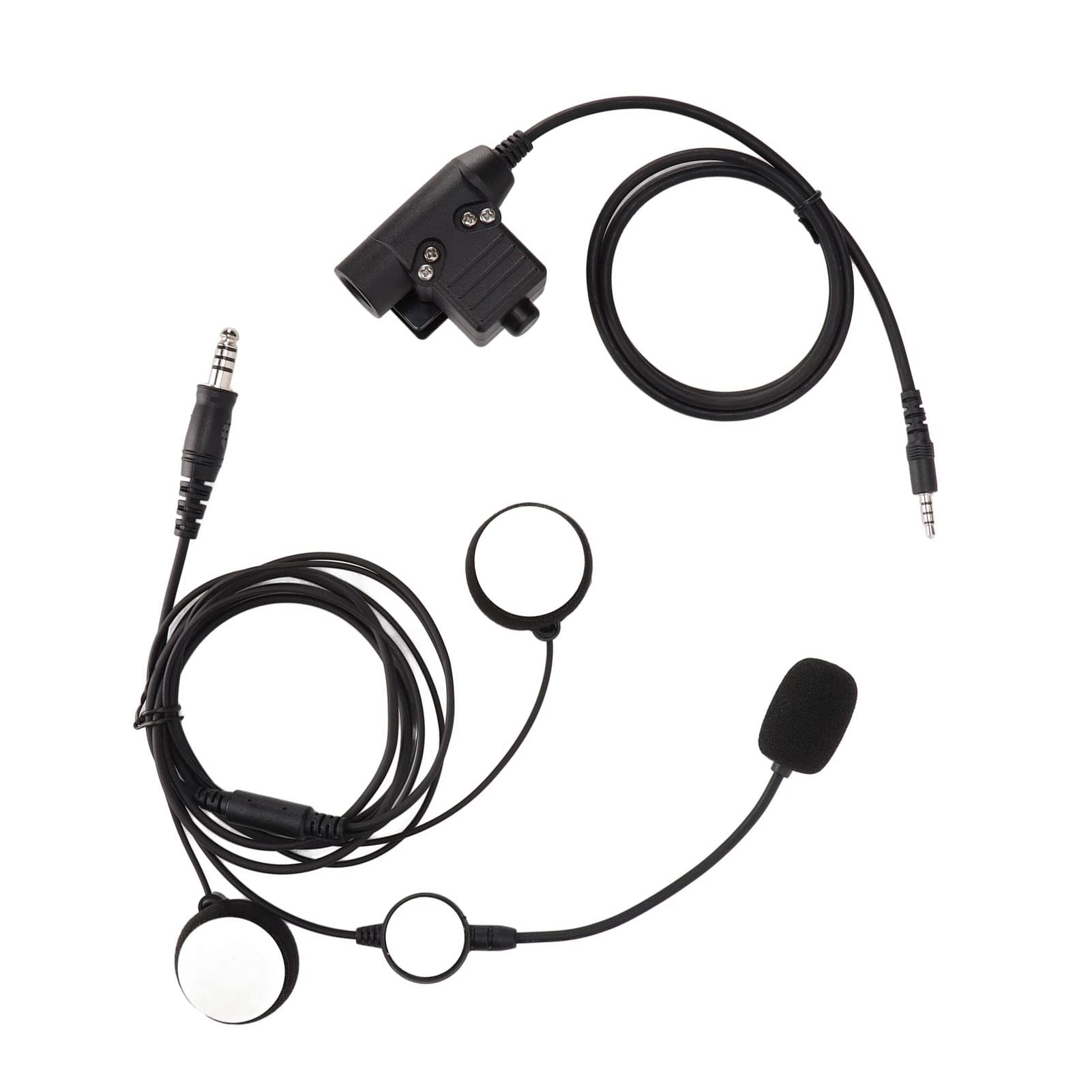 Jopwkuin 7.1mm Motorcycle Bluetooth Headset with U94 PTT - Durable Motorbike Communication System for 3.5mm Jack - Perfect for Group Riding, Touring & Adventure Motorcycles