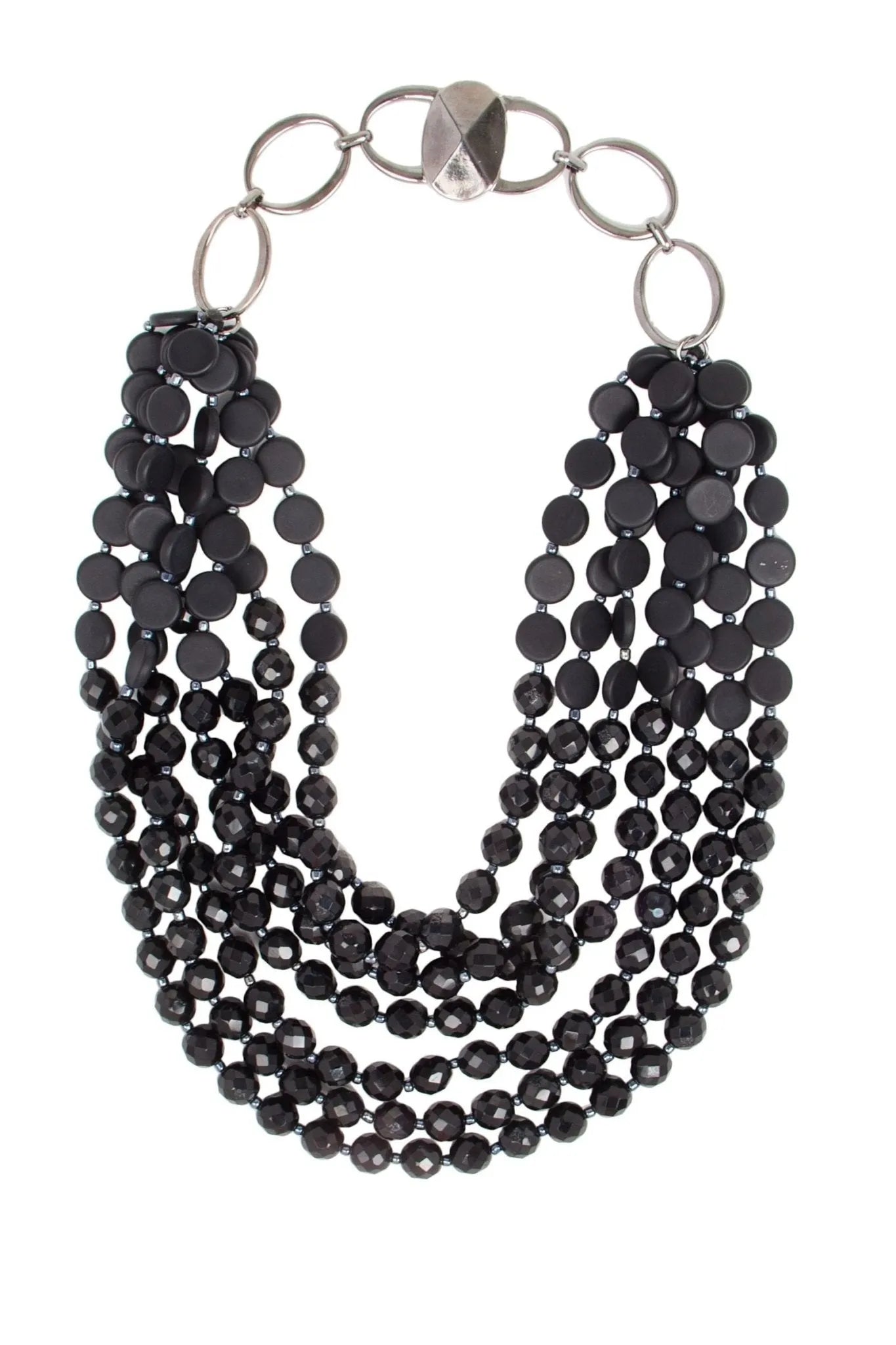 Beaded Multi Strand Chunky Necklace for Women - Boho Statement Jewelry for Parties, Weddings & Everyday Wear