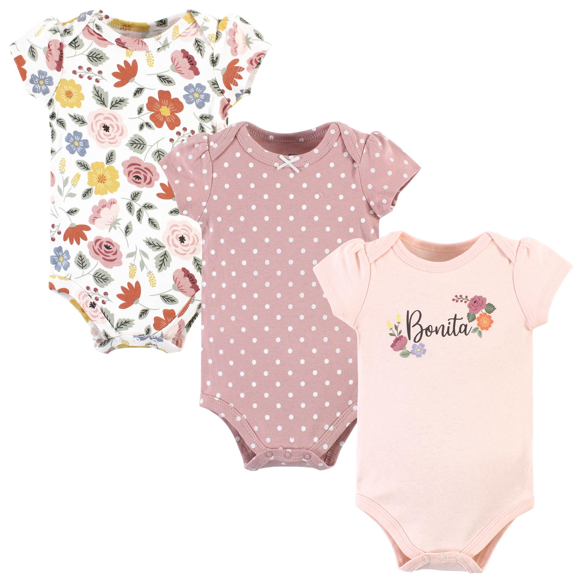 Soft Unisex Baby Cotton Bodysuits for Newborns | Hudson Baby Bonita Style | Perfect for Everyday Wear, Playtime & Photo Shoots