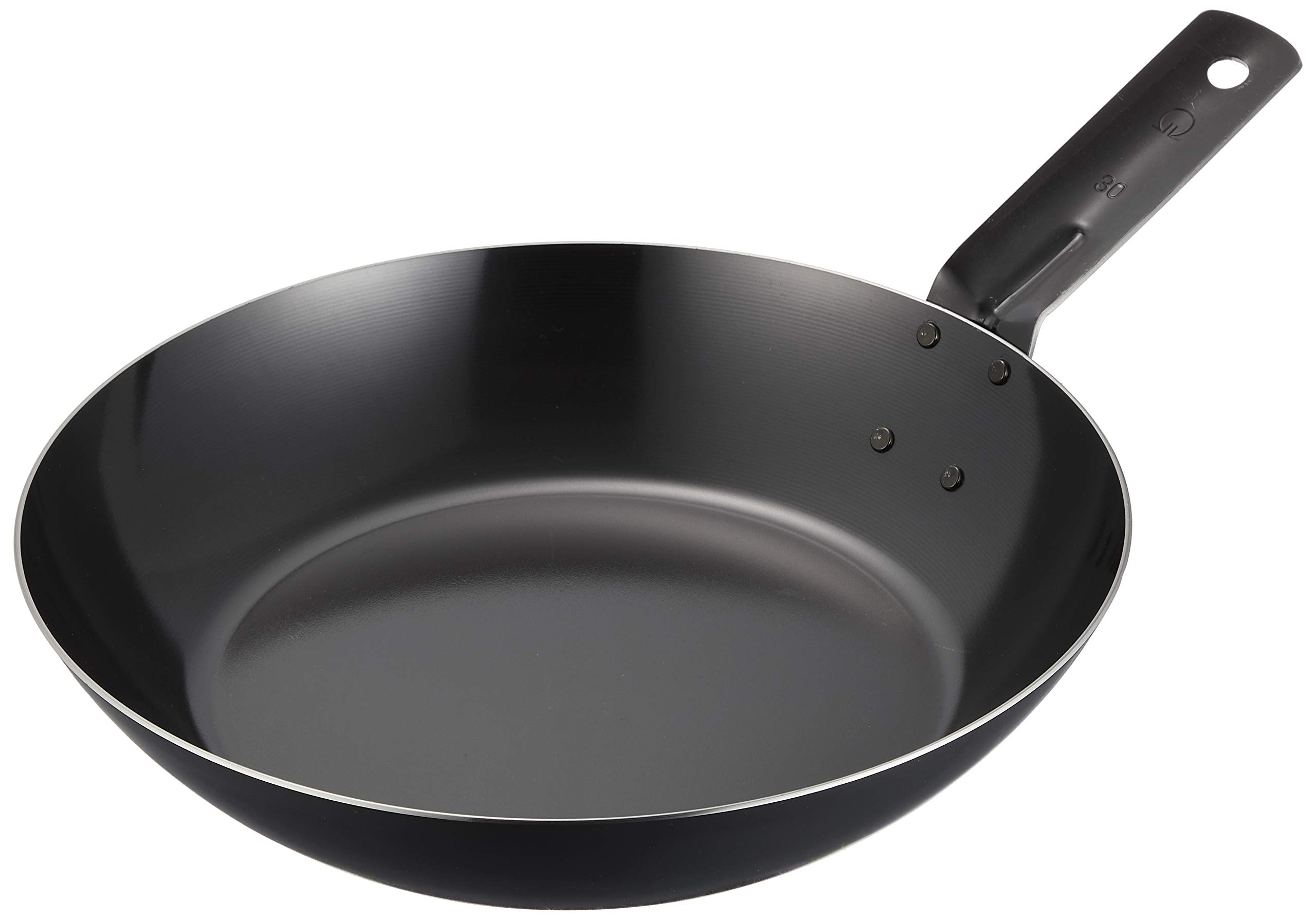 Endoshoji TKG 11.8 Inch Iron Frying Pan - 30cm Non-Stick Skillet with Thick Black Coating for Even Heat Distribution & High Heat Retention | Heavy Duty Commercial Grade, Oven Safe | Perfect for Searing, Stir-Frying & Baking at Home or Restaurant Use