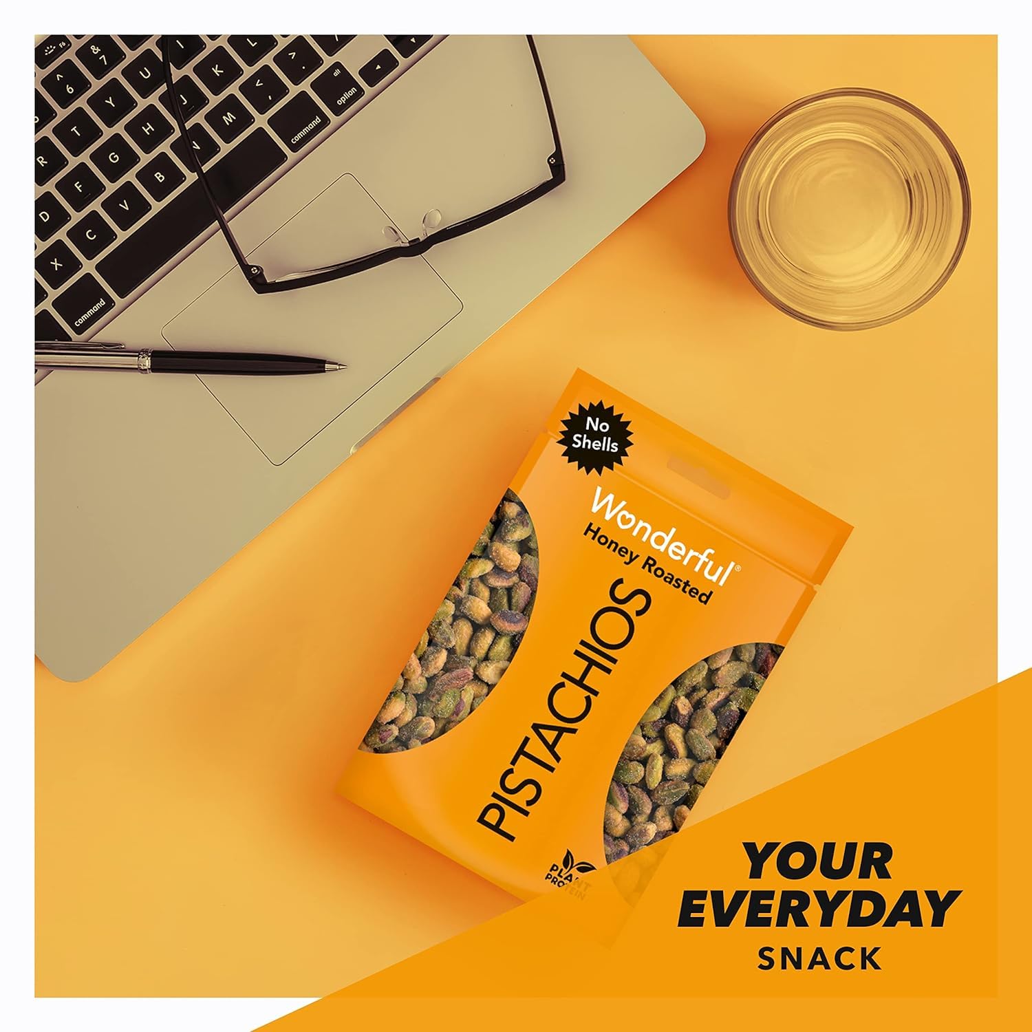 Wonderful Pistachios No Shells, Honey Roasted Nuts - 5.5oz Resealable Bag | Protein Packed, Gluten Free Healthy Snacks | Perfect for Office, Travel & On-the-Go Energy Boost