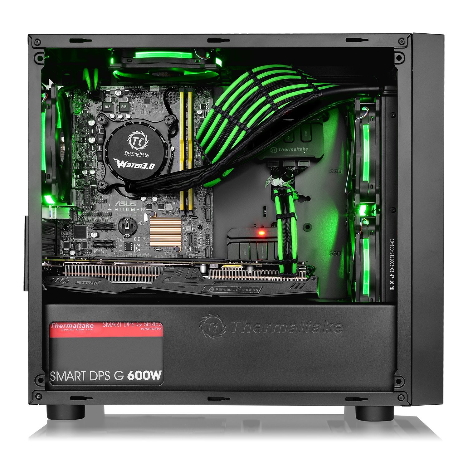 Thermaltake Versa H17 Black Micro ATX Mini Tower Gaming PC Case - Compact Computer Case with 120mm Rear Fan Pre-Installed | Perfect for Small Form Factor Gaming Rigs & Home Office Setups