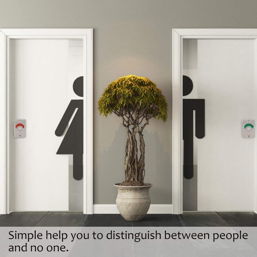 Stainless Steel Vacant/Engaged Indicator Door Lock - 3 Pack for Bathroom, Toilet & Public Restroom Security | Durable Privacy Bolt for Home, Office & Commercial Use