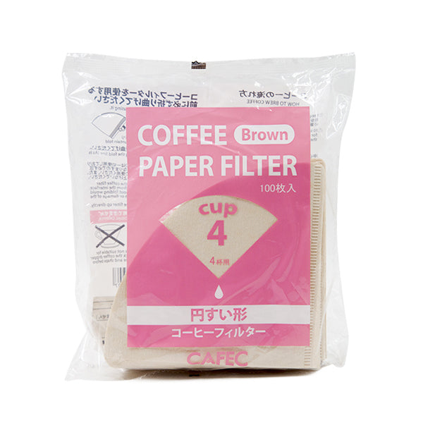 Premium Cafec Brown Coffee Filter Papers - 100 Count | Compatible with Drip Coffee Makers & Pour Over Brewing | Eco-Friendly Unbleached Filters for Rich Flavor Extraction