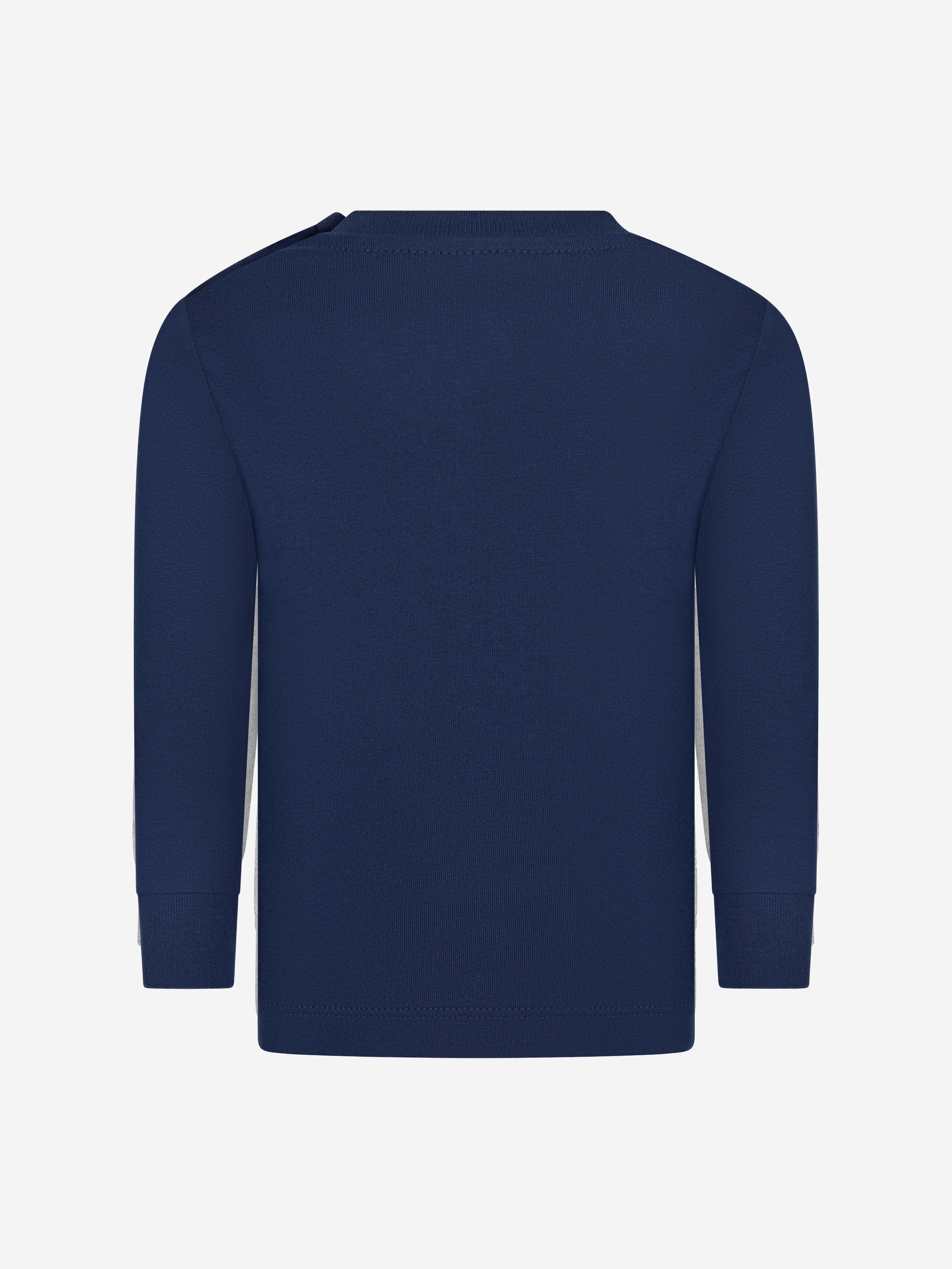 Baby Boys Navy Long Sleeve Cotton T-Shirt - Soft & Comfortable for Playtime, Outings & Everyday Wear