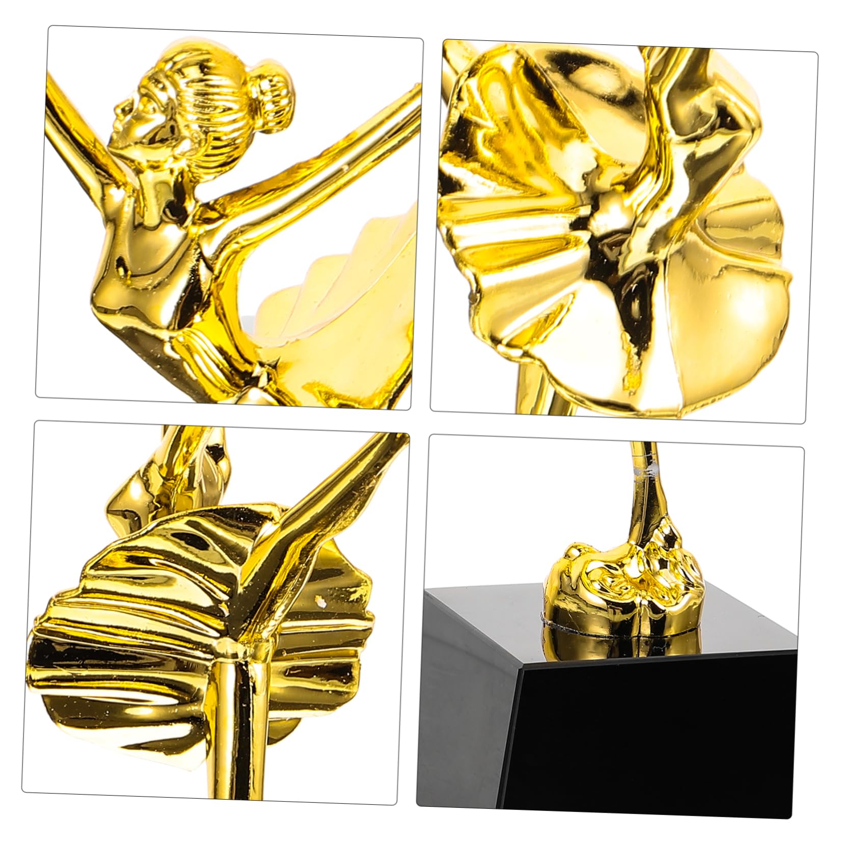 WOONEKY Dance Trophy Cup - Award for Gymnastics, Ballet & Kindergarten Graduation | Gold Plastic Trophy for Dance Competitions, Recitals & School Ceremonies