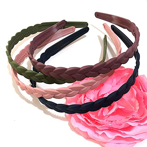 Shidara Hard Plastic Hair Headbands for Women, Girls, Teens & Kids - Non-Slip Teeth Design, Thin & Comfortable, 12-Piece Multi-Pack - Perfect for School, Sports, Work & Everyday Styling