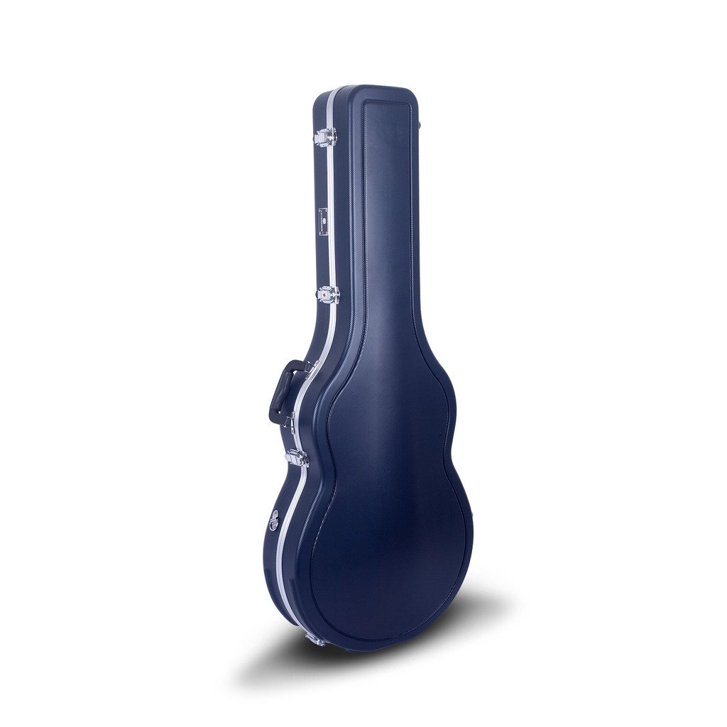 Crossrock 335 Semi-Hollow Electric Guitar Case - Blue Hardshell Protective Cover with Adjustable Shoulder Straps & Backpack Option | Perfect for Gigging, Travel & Stage Performances