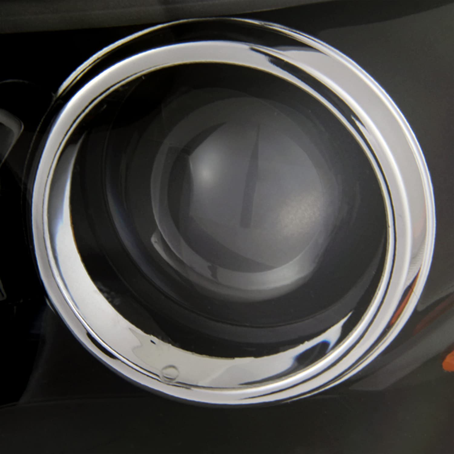 AKKON Replacement Projector Headlights for Scion tC Sport Coupe - Amber Black Housing - Upgrade Your Night Driving Safety & Style (Perfect for City Commuting & Highway Driving)