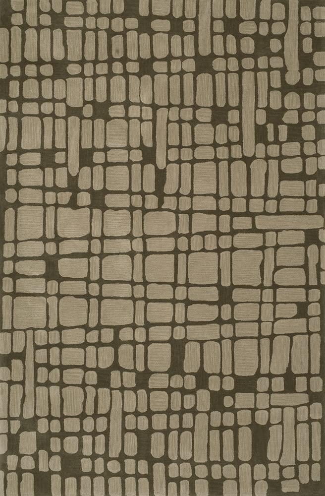 Berkley Profound Area Rug JR40 Jr40 Chocolate Grid Crooked Rectangle 3'6