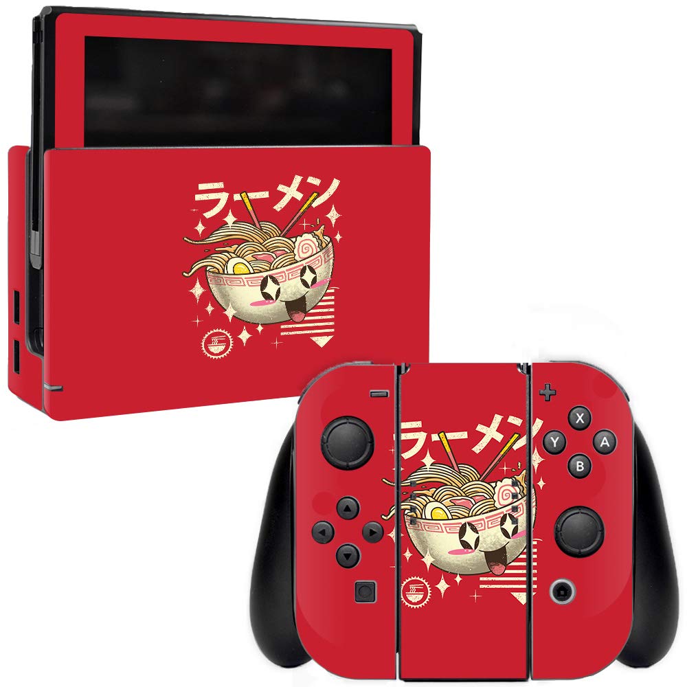 MightySkins Nintendo Switch Skin Wrap - Kawaii Ramen Design | Protective Vinyl Decal Cover | Durable, Easy to Apply & Remove | Made in USA | Perfect for Gaming, Travel & Personalization