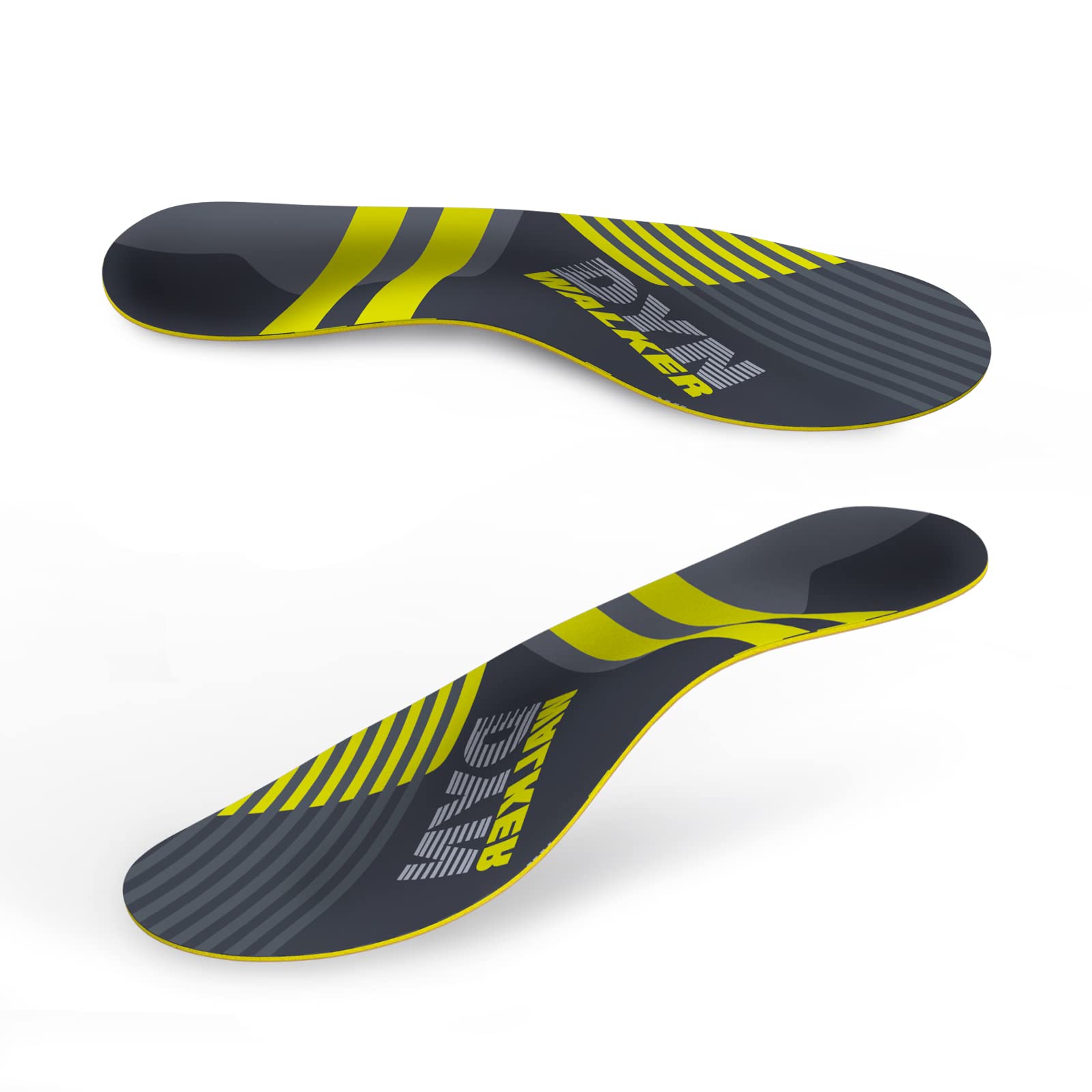 DynWalker Plantar Fasciitis Relief Arch Support Insoles - Orthotic Inserts for Flat Feet, Heel Spurs & Overpronation - All-Day Comfort for Men & Women (Black, XS) - Perfect for Work, Running & Standing Long Hours