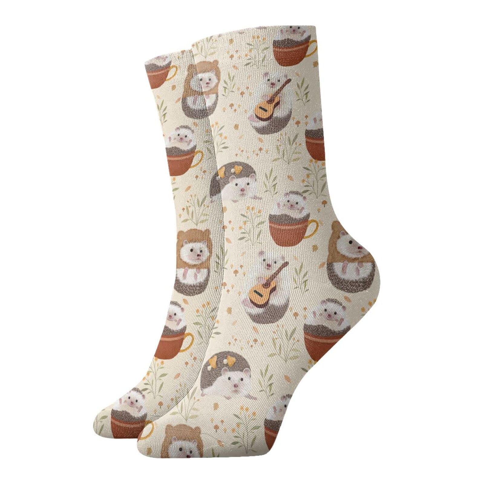 **Llama Llama Sports Socks - Breathable Moisture-Wicking Crew Socks for Running & Workouts - Calf Socks for Women & Men - Perfect Gift for Athletes & Fitness Enthusiasts**    *(Use Case: Ideal for running, gym workouts, hiking, and everyday active wear to keep feet dry and comfortable.)*
