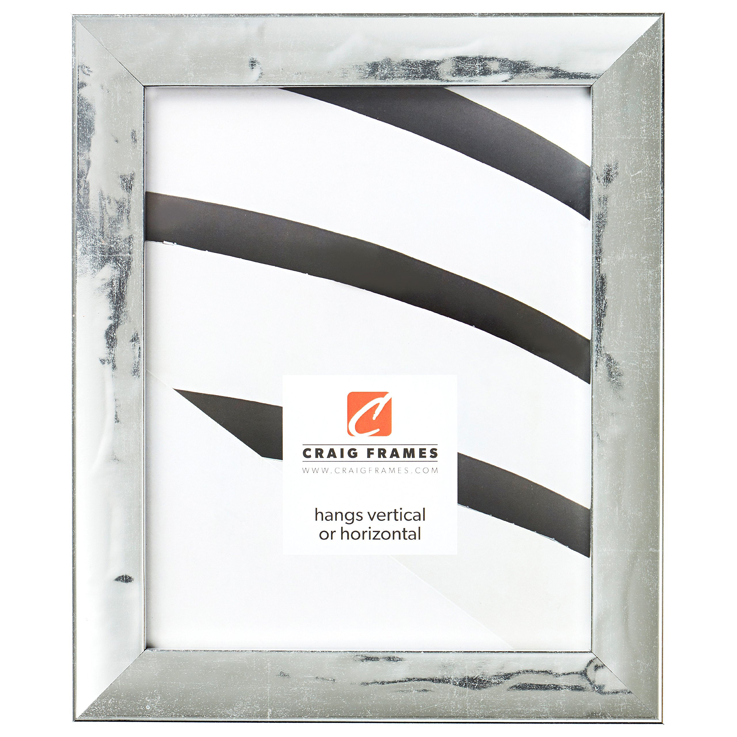 Craig Frames Allure 8x12 Inch French Silver Picture Frame - Perfect for Wall Art, Home Decor & Photo Displays