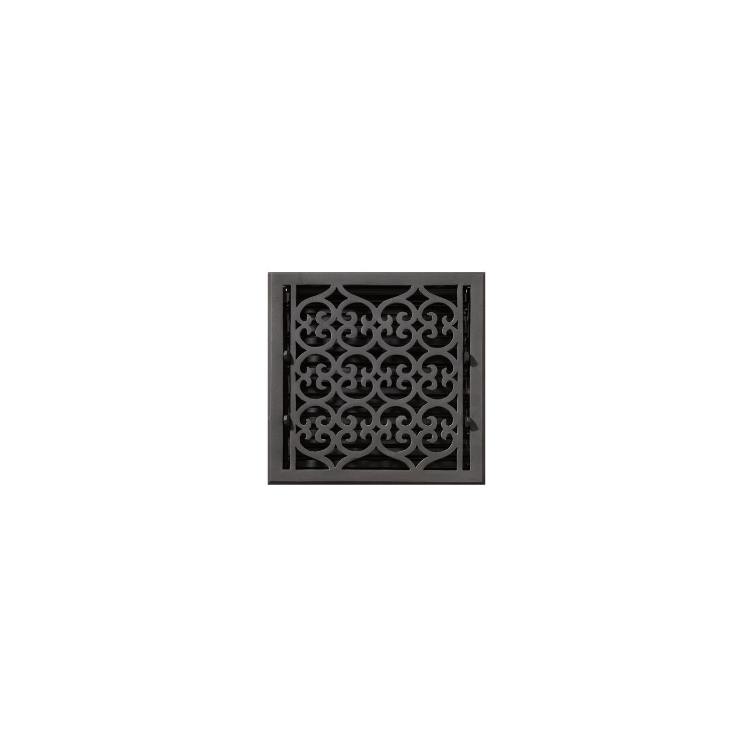 10x10 Inch Large Smooth Cast Iron Floor Register - Vintage Victorian Style Air Vent Cover for Home Heating & Cooling Systems | Perfect for Traditional Houses, Restorations & Decorative HVAC Solutions