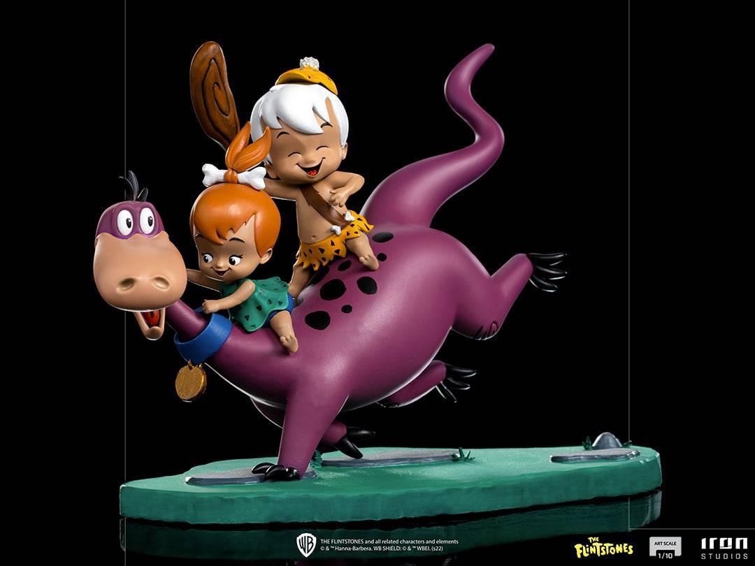 Iron Studios The Flintstones Dino, Pebbles & Bamm-Bamm BDS Art Scale 1/10 Statue - Collectible Figurine for Display, Gifts & Animation Fans