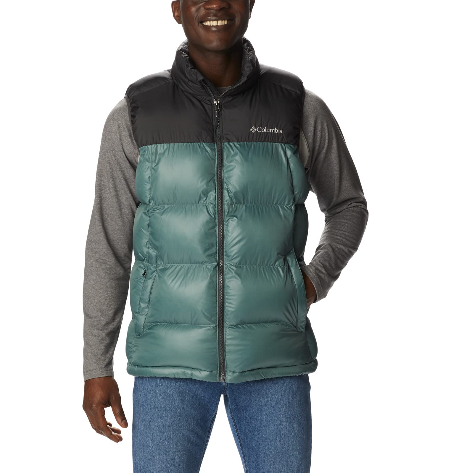 Columbia Men's Pike Lake Vest - Lightweight Packable Down Vest for Outdoor Activities, Hiking & Camping Gear