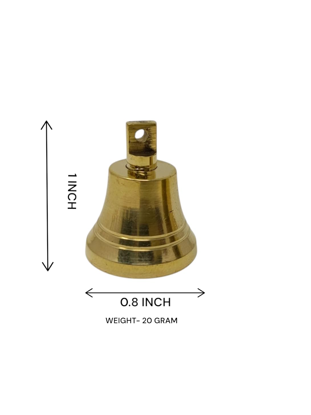 Small Indian Brass Jingle Bells - 50 Pack for Home Door Decor, DIY Crafts, Wind Chimes, Christmas Ornaments & Pet Collars - Handmade Traditional Bells for Festive Decor, Wedding Decorations & Gift Wrapping