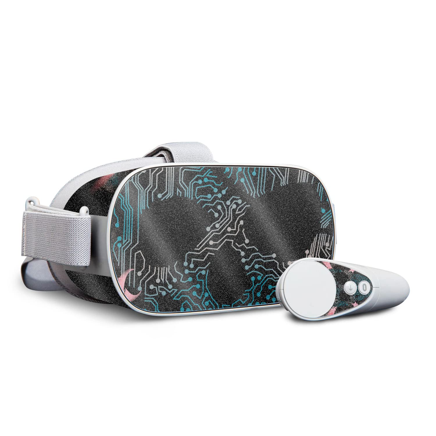 MightySkins Glossy Glitter Skin Cover for Oculus Go - Cyber Pirate Design | Protective & Durable High-Gloss Finish | Easy to Apply & Remove | Made in USA | Perfect for Gaming, VR Entertainment & Customizing Your Device