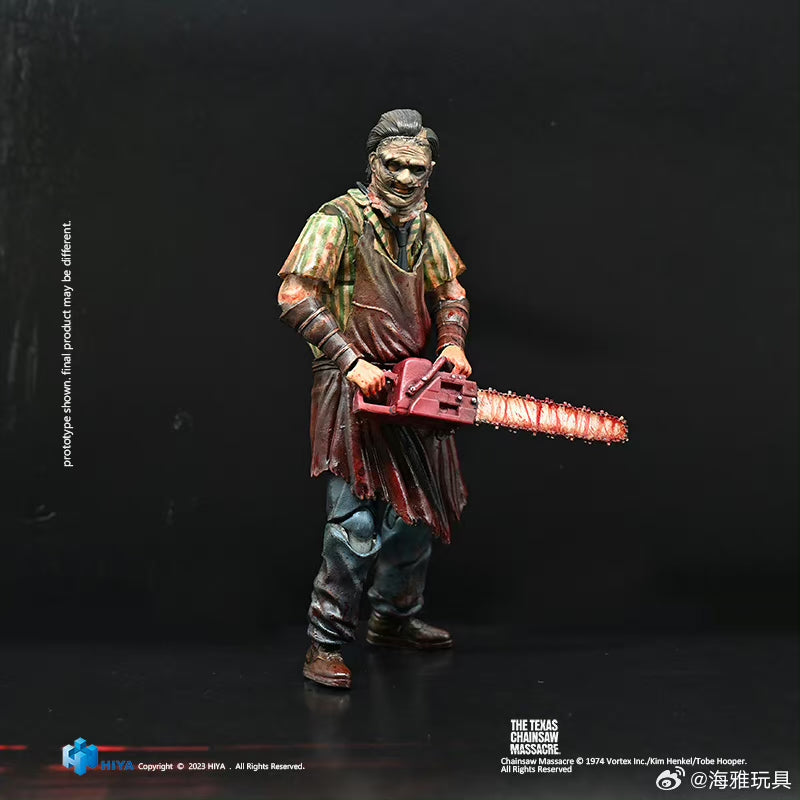 1/18 HIYA 4inch Action Figure - Texas Chainsaw Massacre 2003 Thomas Hewitt Slaughter Version - Exquisite Mini Collectible for Horror Movie Fans - Perfect for Display, Collection, and Halloween Decor