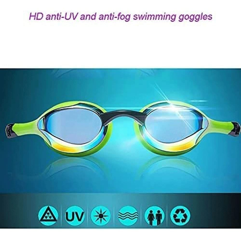 UV Protection Anti-Fog Swimming Goggles for Adults & Kids - No Leak Design for Pool, Beach & Competitive Swimming (Color: C)