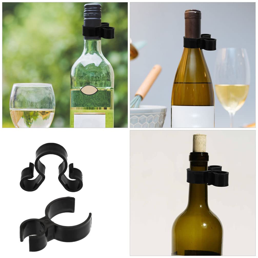 12-Pack Reusable Wine Bottle Clips & Candle Holders - Durable Plastic Bottle Clamps for Wine, Candles & Home Decor | Perfect for Parties, Weddings & DIY Crafts