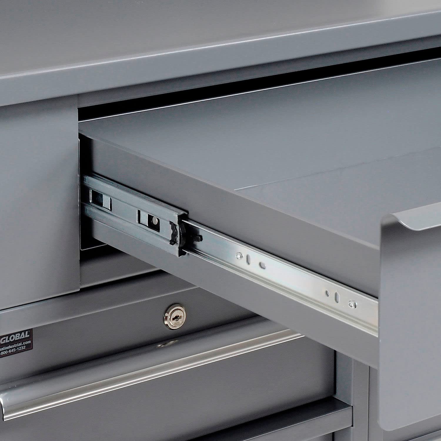 7-Drawer Industrial Work Desk, 34.5