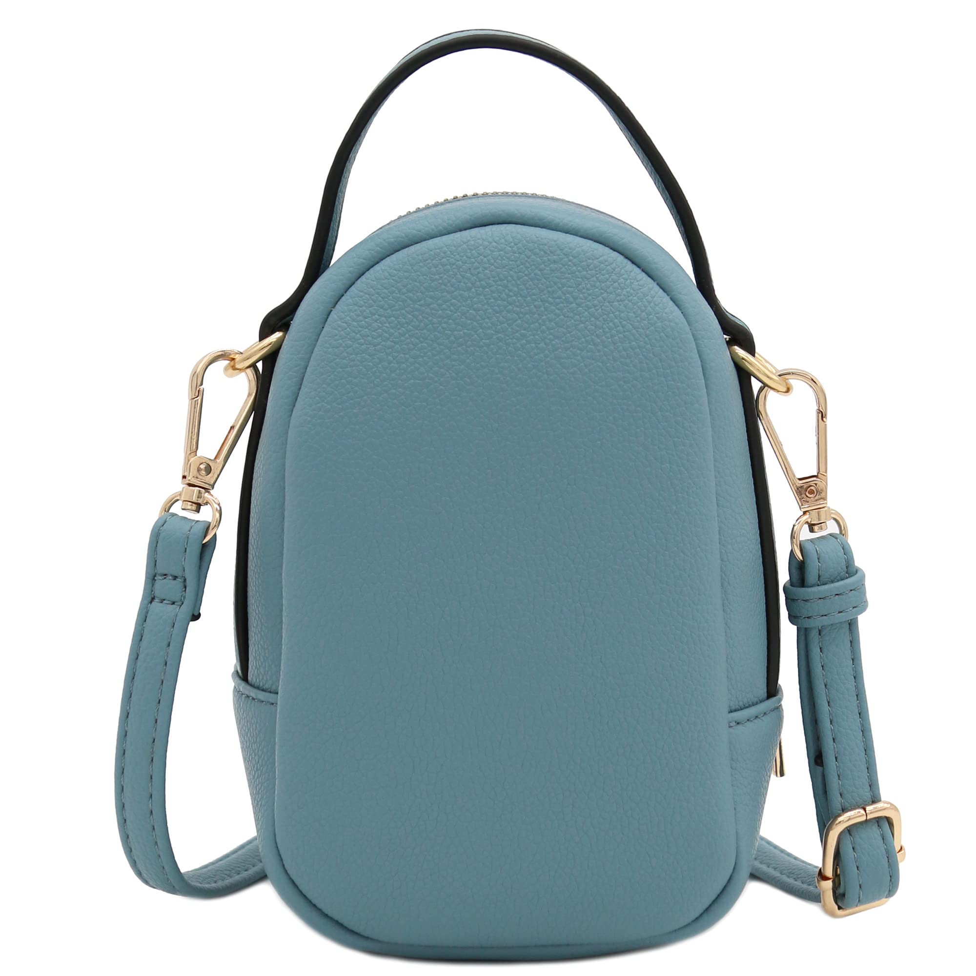 Stylish Two Compartment Mini Oval PU Leather Crossbody Bag for Women - Perfect for Everyday Use, Travel & Shopping
