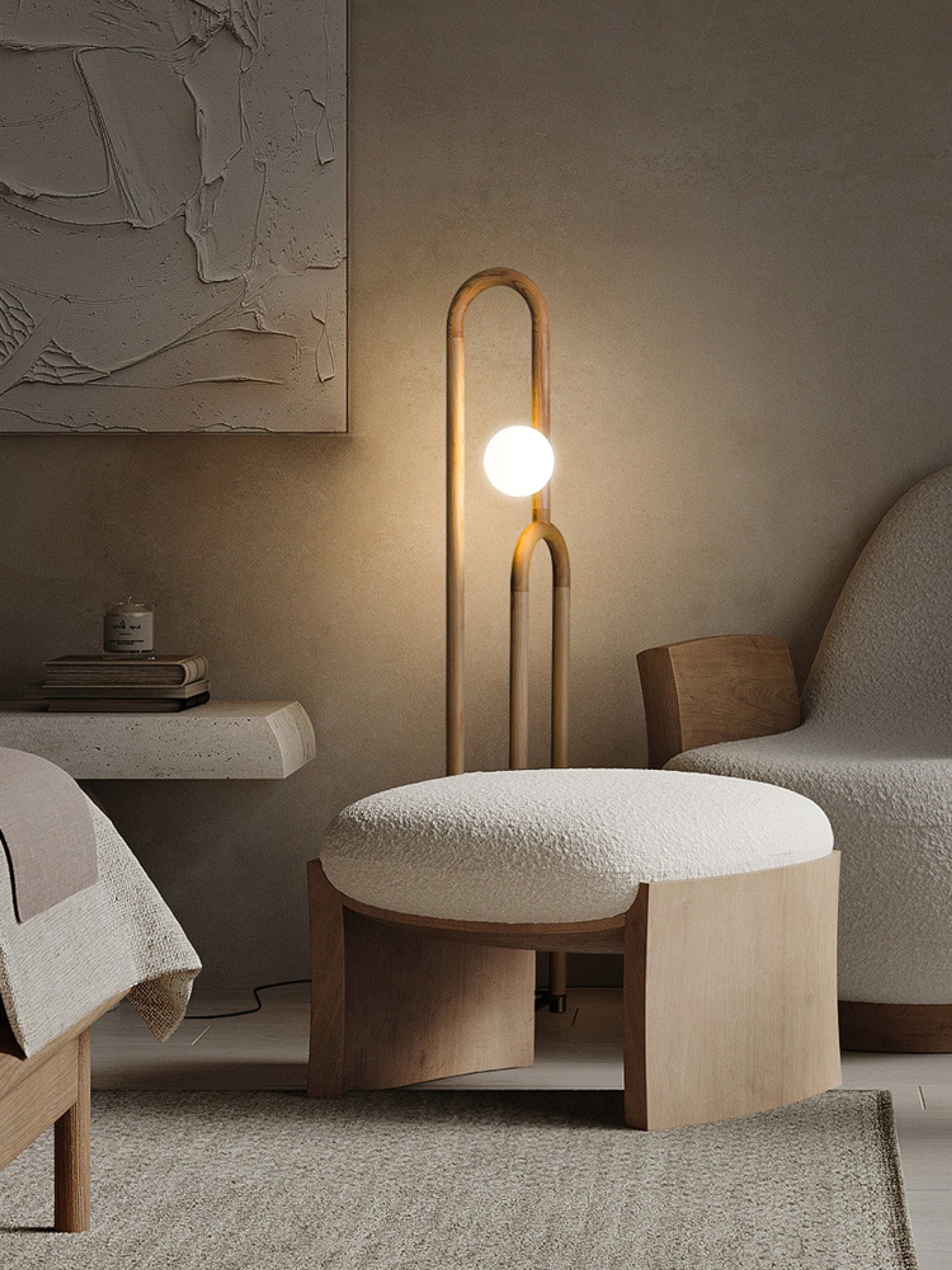 Modern Arc Floor Lamp with Adjustable Height - Stylish Reading Light for Living Room, Bedroom, and Office - Perfect for Cozy Corners and Workspaces