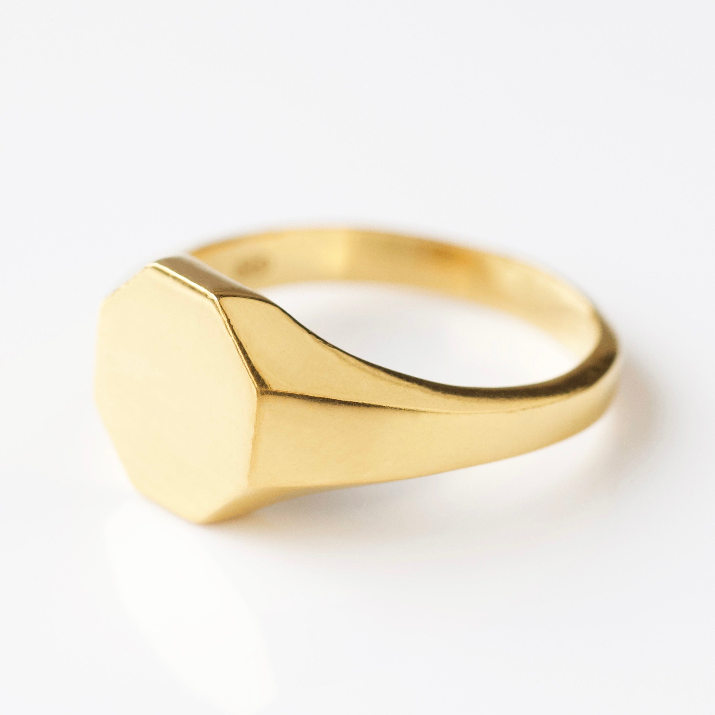 Hexagon Signet Ring for Men - Stainless Steel Geometric Jewelry Gift for Him - Perfect for Weddings, Anniversaries & Everyday Wear