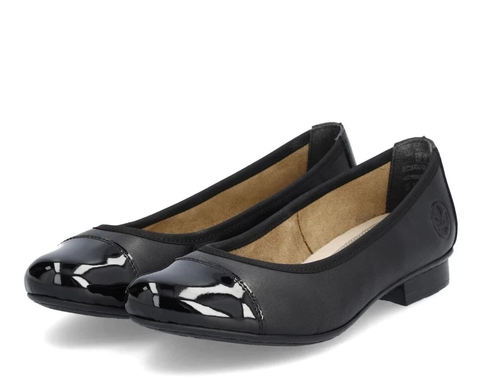 Rieker Women's Comfortable Slip-On Shoes 51998 Black - Perfect for Casual Wear, Office & Travel