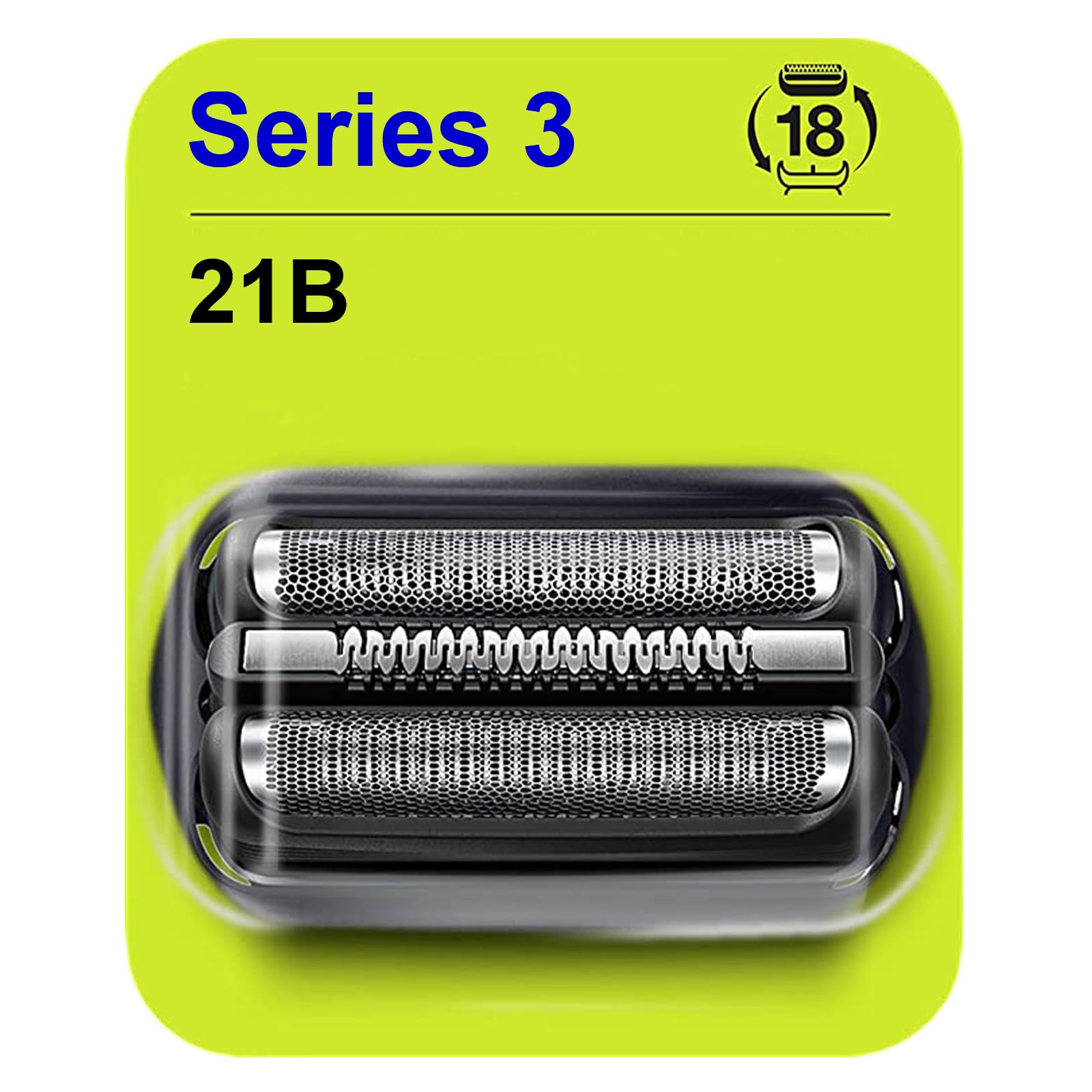 Braun Series 3 Replacement Shaver Heads (21B) - Compatible with Braun 300s, 310s & 3010BT Electric Razors - 1 Pack - Perfect for Travel & Daily Shaving