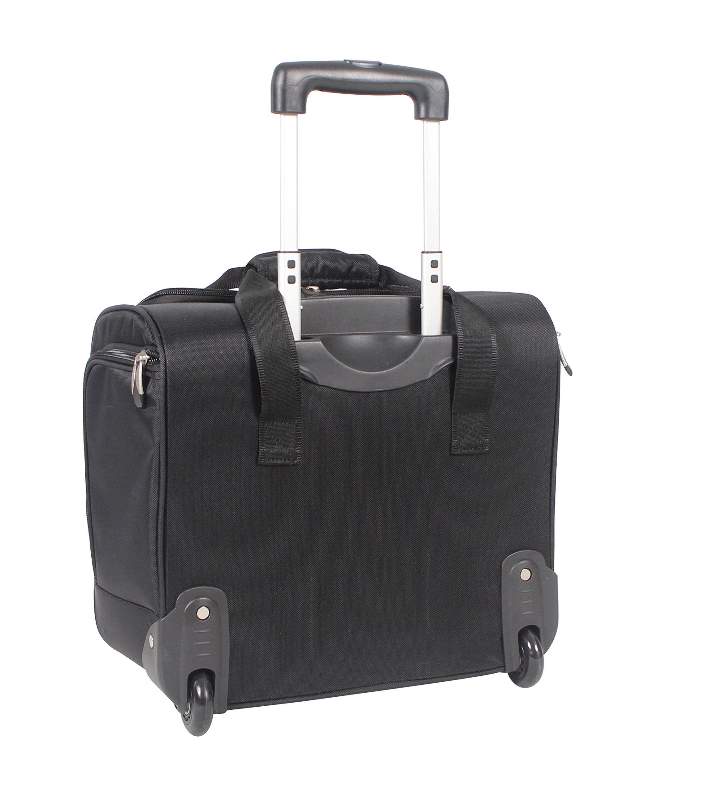 15 Inch Under Seat Carry-On Luggage with Rolling Wheels - Lightweight Travel Suitcase for Airplane, Business Trips & Weekend Getaways