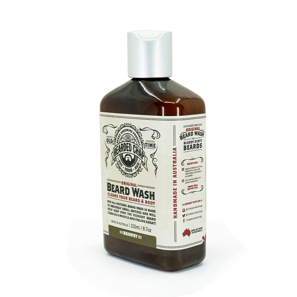 Brawny Original Beard Wash for Men - Natural & Gentle Cleansing Formula - Perfect for Daily Beard Care & Grooming