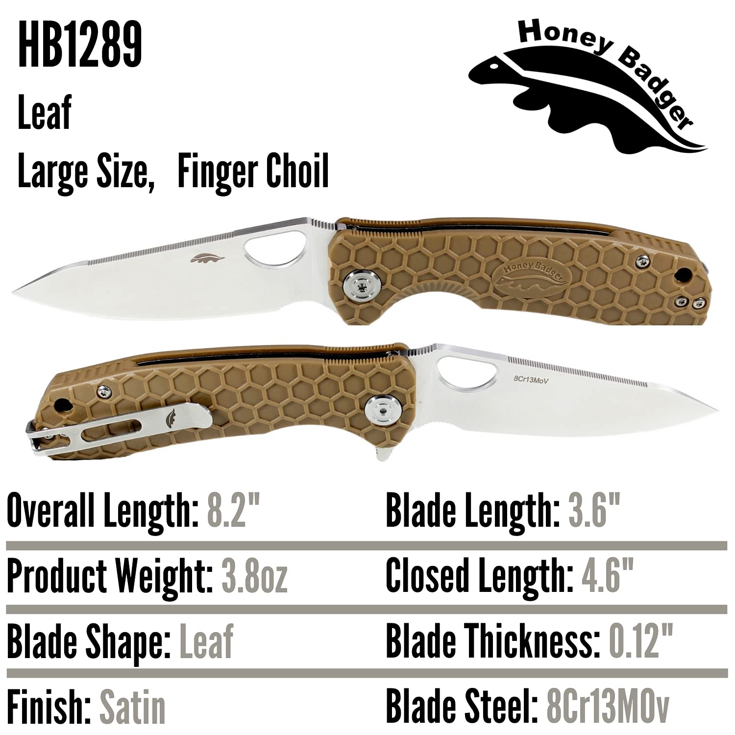 Western Active Honey Badger Folding Knife - 3.63