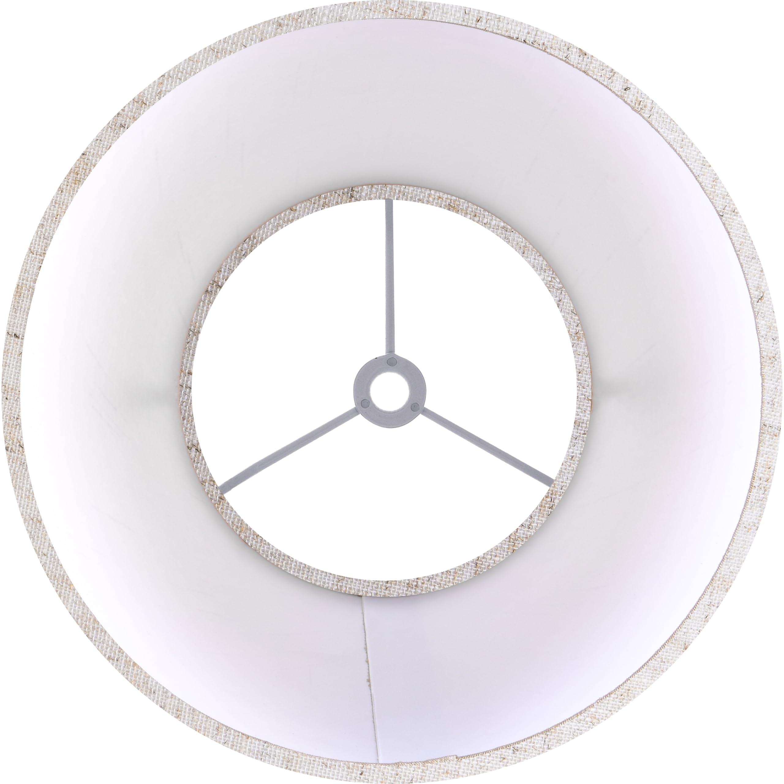 GO&SO 9 Inch Small Mini Beige Lamp Shades - Natural Fabric Drum Shade Replacement for Table Lamps & Wall Mount, Rustic Home Decor (5×9×6.4 Inches, Spider Bell Fit, No Assembly Required, 2 Pack) - Perfect for Living Room, Bedroom & Office Lighting