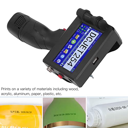Marhynchus Portable Inkjet Printer - Handheld Mobile Printer with LED Touch Screen, 4-Core CPU, US Plug (100-240V) | Perfect for Labeling, Packaging & Barcode Printing at Home or Office