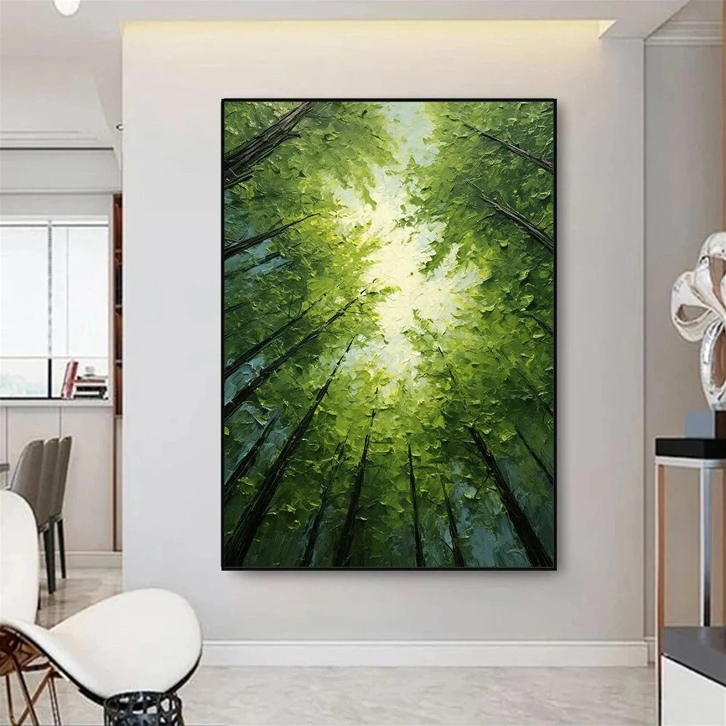 Blue & Green Abstract Wall Art Canvas Print #BG041 - Modern Home Decor for Living Room, Bedroom & Office