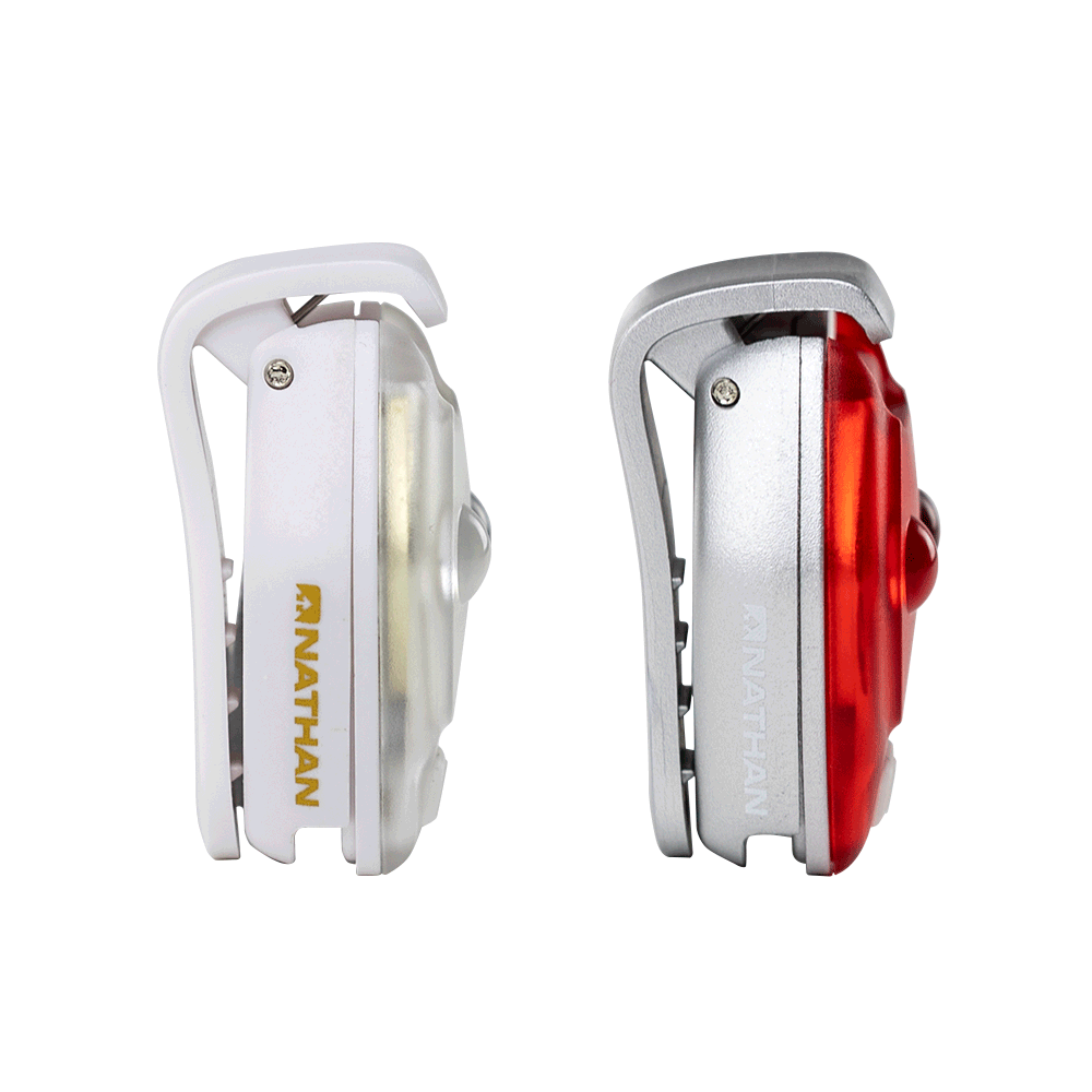 Nathan HyperBrite Mini Strobe Light 2 Pack - High Visibility Safety Lights for Running, Cycling, and Outdoor Activities