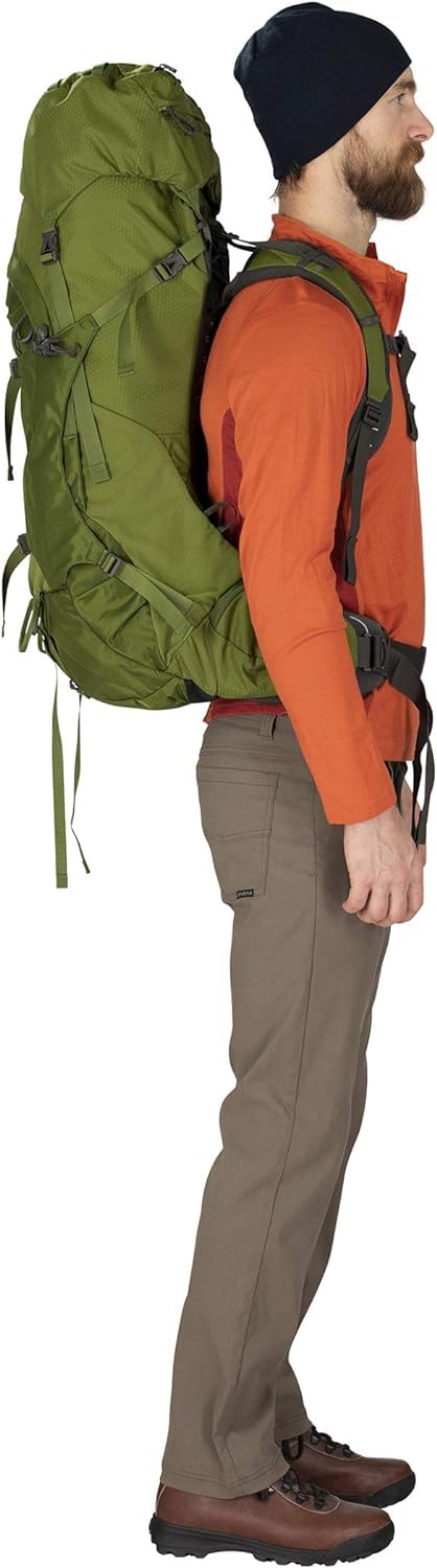 Osprey Aether 55L Men's Hiking Backpack - Lightweight Travel & Trekking Backpack for Outdoor Adventures, Deep Water Blue, Large/XL Size - Perfect for Camping, Backpacking & Multi-Day Hikes