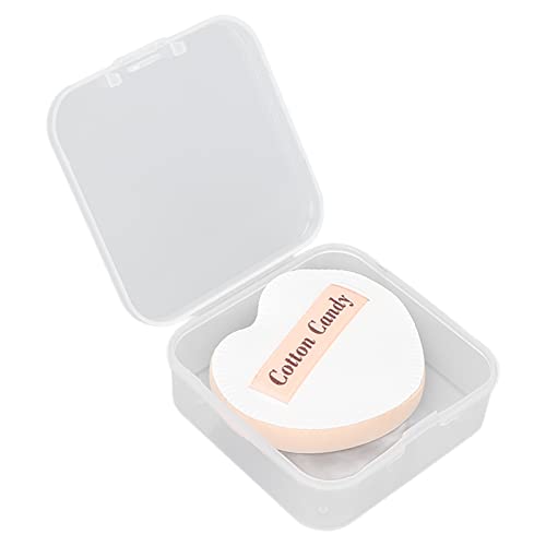 Heart Shaped Makeup Blender Puff with Storage Box - for Blush & Powder Application