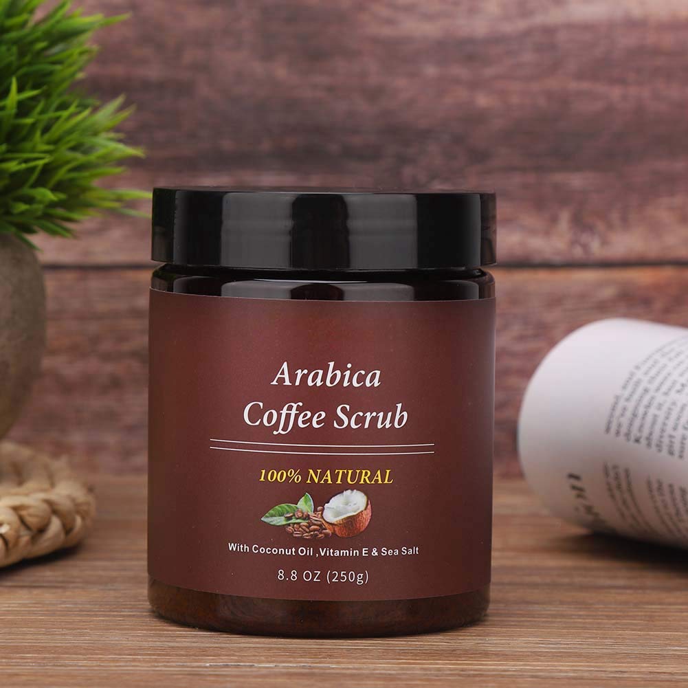 Anti-Aging Coffee Body Scrub Cream - Exfoliating & Brightening Treatment for Skin Marks, Cellulite & Stretch Marks | Natural Spa Quality Exfoliator for Smooth Skin at Home or Professional Use